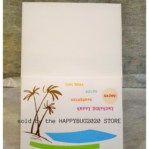 Papyrus HAPPY BIRTHDAY GREETING CARD-GIFT BAG FOR HIM-Hawaiian shirts- HANDMADE - Picture 8 of 10